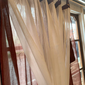 Double gauze curtain, brown, 100 x 200 cm