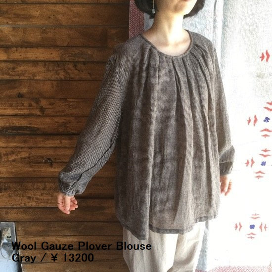 ICHI（イチ） ウールガーゼチドリブラウス グレー – BON ETO vikings