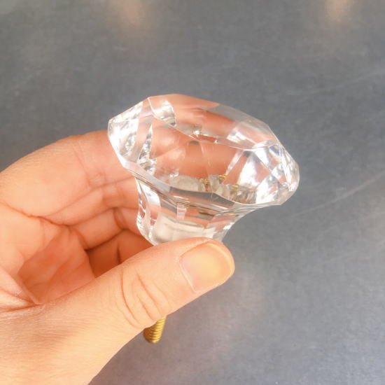 Jewelry knob clear/L size