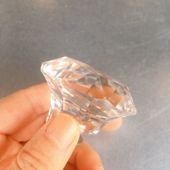 Jewelry knob clear/L size