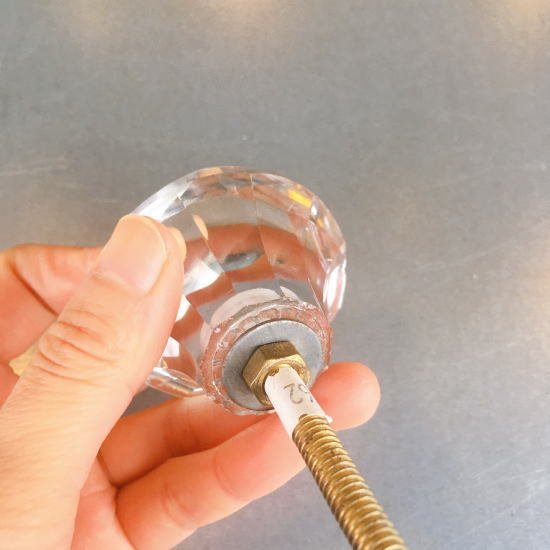 Jewelry knob clear/L size