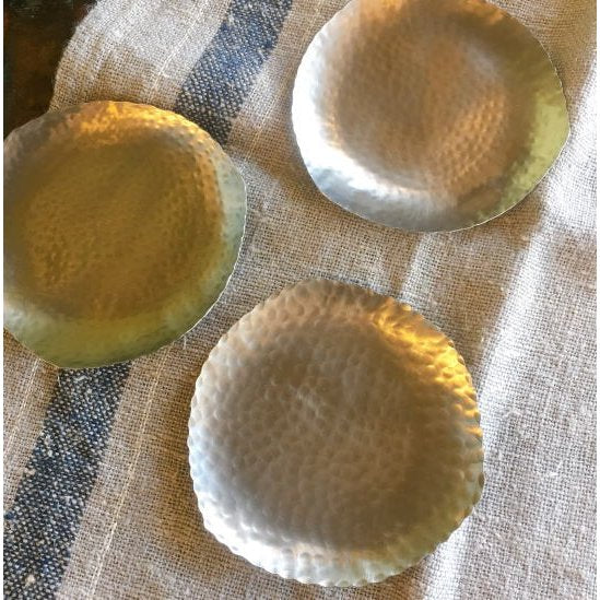 ステンレス　槌目プレート　Mサイズ