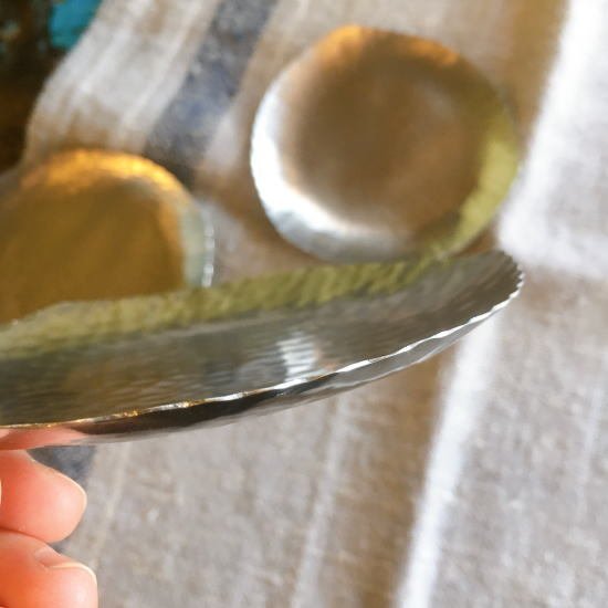 ステンレス　槌目プレート　Mサイズ