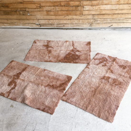 TOPANGA Homefurnishing 手織りのふわふわラグマット　ブラウン　160×230cm