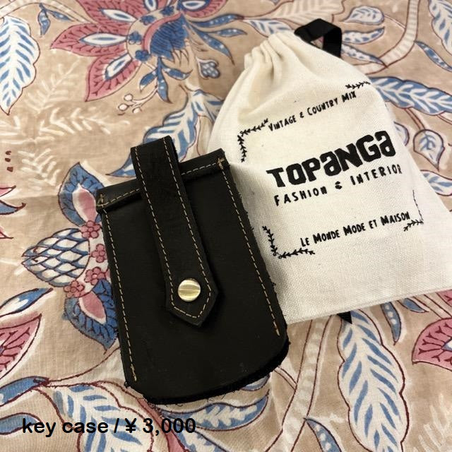 Topanga Bag　レザーキーケース　ブラック
