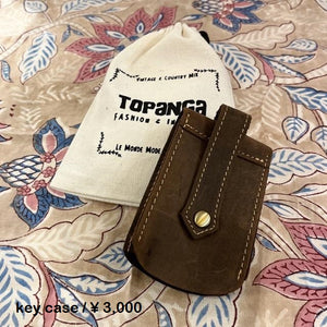 Topanga Bag　レザーキーケース　ブラウン