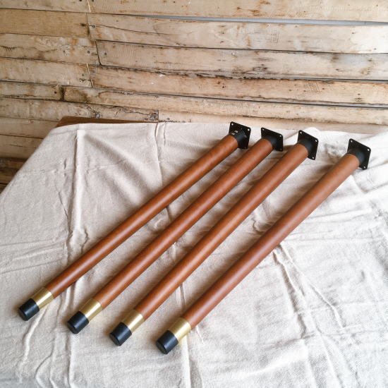 テーブル脚4本セット　73cm　ブラウン