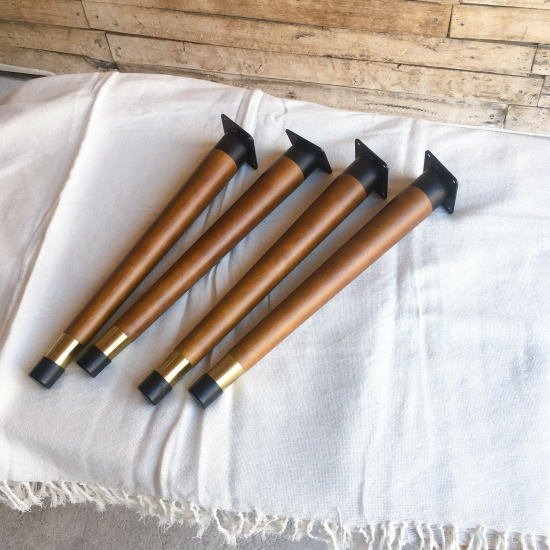 テーブル脚4本セット　42cm　ブラウン