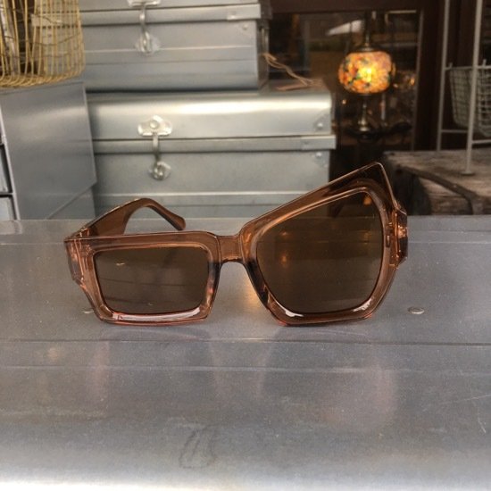 Asymmetrical Punk Sunglasses Brown