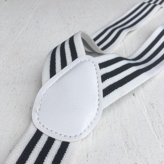 TOPANGA ACCESSORIES Clip Suspenders White Stripes