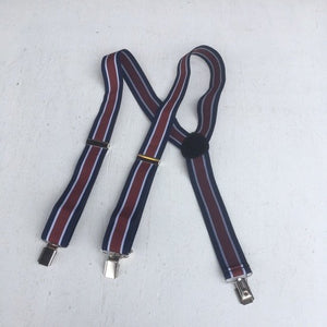 TOPANGA ACCESSORIES Clip Suspenders Navy Stripe