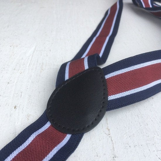 TOPANGA ACCESSORIES Clip Suspenders Navy Stripe