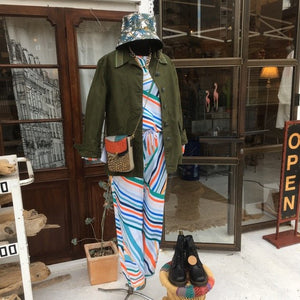 TOPANGA Lady's　ストリートセットアップスウェット　ランダムストライプ