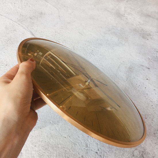 レトロフューチャーウォールクロック　ゴールド