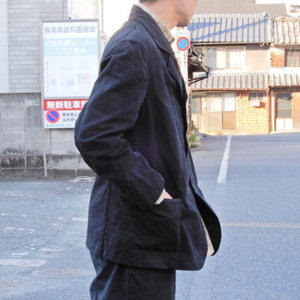 LOLO (ロロ) 　綿麻　ビンテージジャケット　ブラック