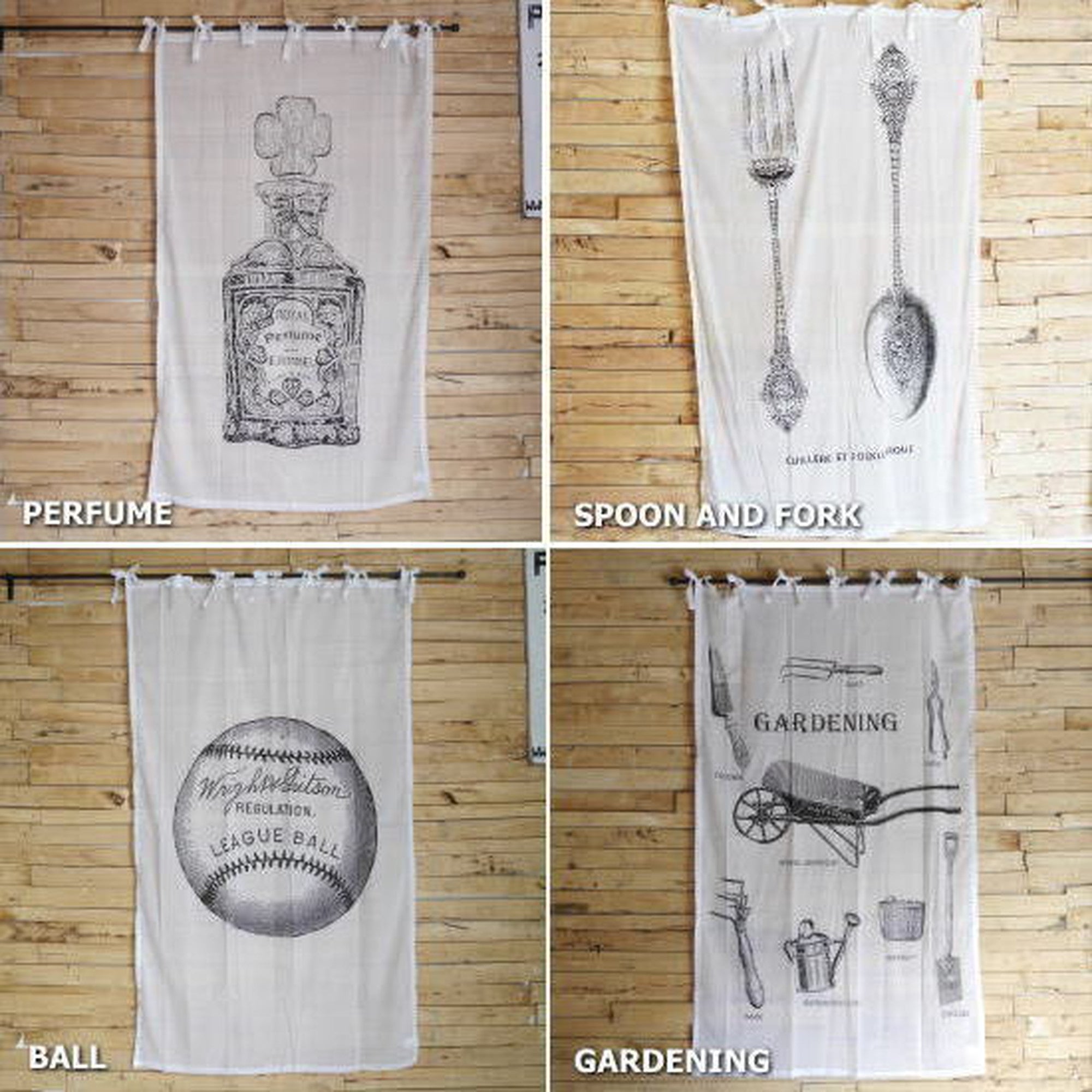 Vintage Style Curtains 110x180cm Perfume